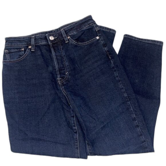 H&M & Denim Ultra High Waist Mom Jeans Dark Wash Black Size 6 - Picture 2 of 8